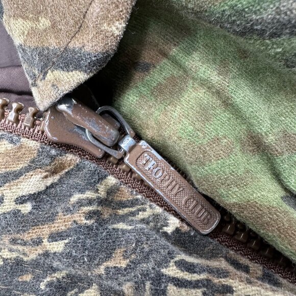 Vintage Hunting Camo Jacket Coat Medium Korea Blue Bill Red Head Camouflage 90s - Picture 6 of 10